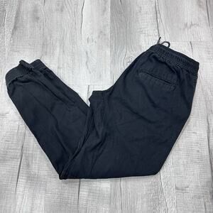 Rue 21 Joggers Medium Black Zip Up Pockets Streatwear Sweat Pants Double Knee